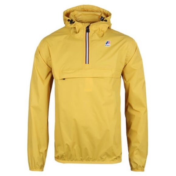 K-Way x Sant Ambroeus Le Vrail Leon 3.0 Mustard Packable Windbreaker - Picture 1 of 16